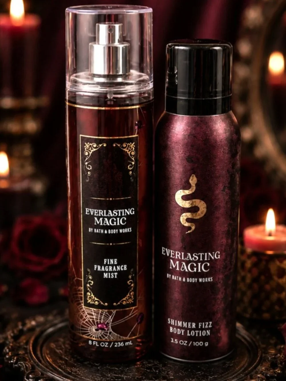 Bath and Body Works Everlasting Magic Fragrance Mist & Shimmer Fizz Lotion 2 pc